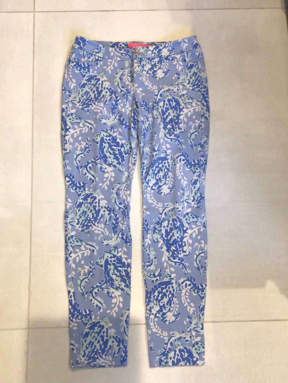 Lilly Pulitzer Blue Multi Floral Skinny Jeans